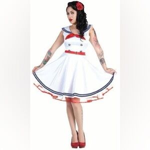 Living Dead Souls Sailor Dress with Red and Blue Accents